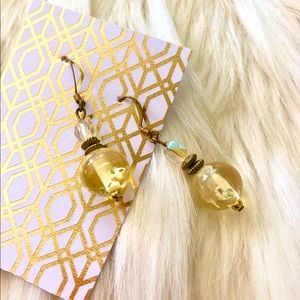 Soft Yellow Bubble Dangly Earrings!!!!